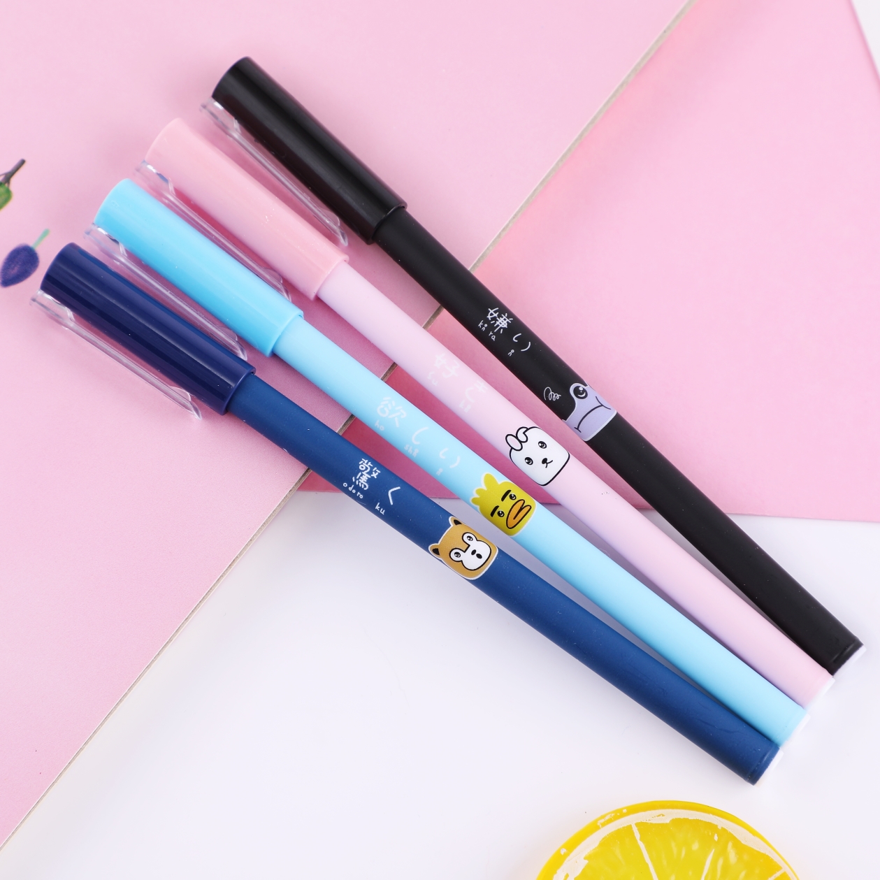 Wanbang 9016 Student Gel Pen Exam Special 0.38mm cartoon creative acrylic Stand as a gift details Picture