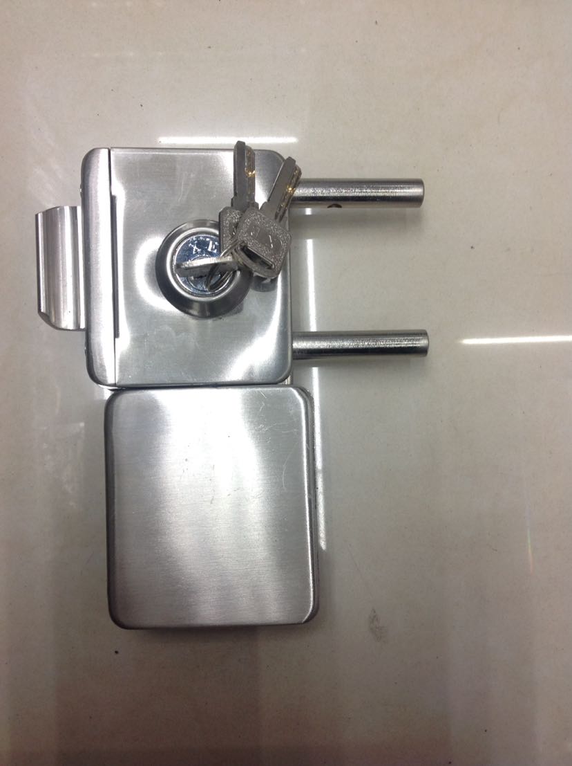 Glass door lock, latch door lock, copper lock core, copper key