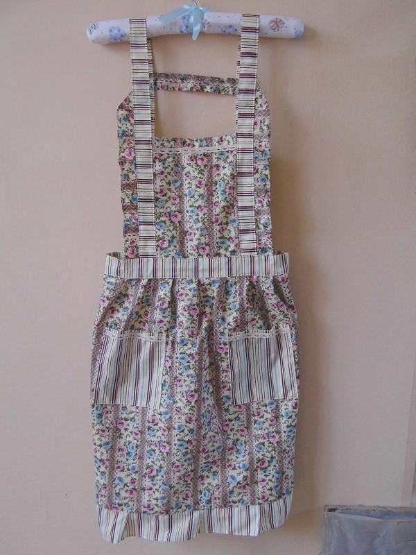 Double-layer cotton printed princess apron