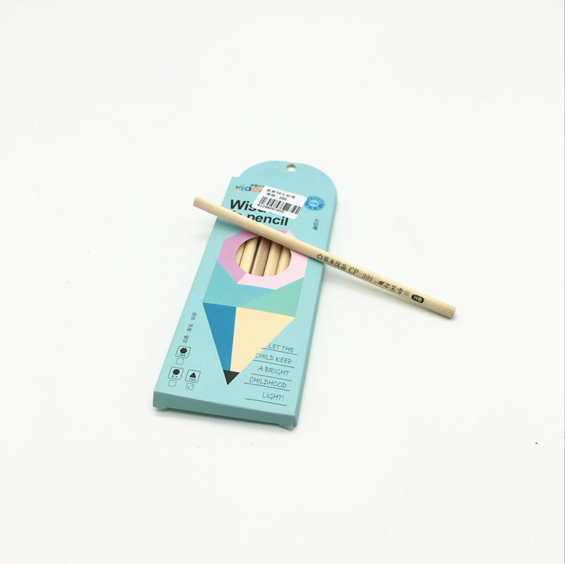 Ten pencils in an eco-friendly box, triangular wooden pencils and student writing pencils Application Scenario