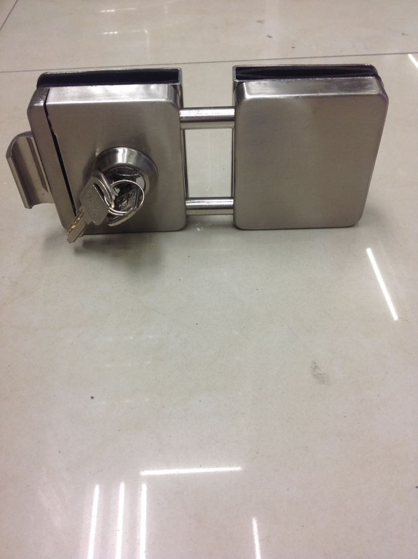 Shuzan high-quality copper lock core, copper key, glass sliding Door lock, latch door lock, safety and anti-theft, household and commercial sliding door accessories door details Picture