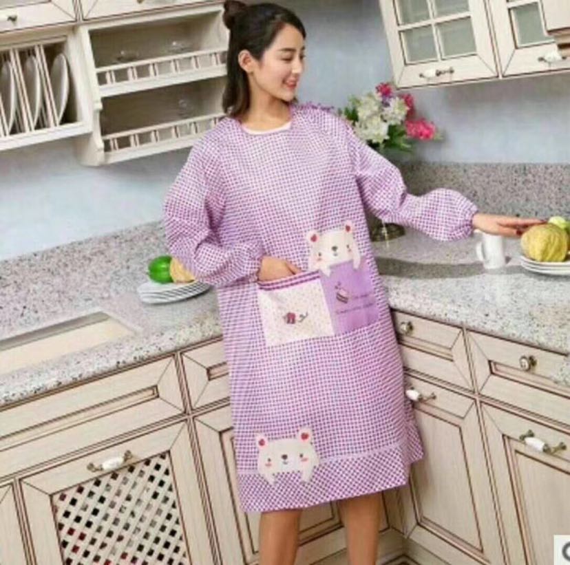 Flat Peach Positioning Printed Apron, Anti-Mildew And Anti-Fouling, Household Necessities Practical details Picture