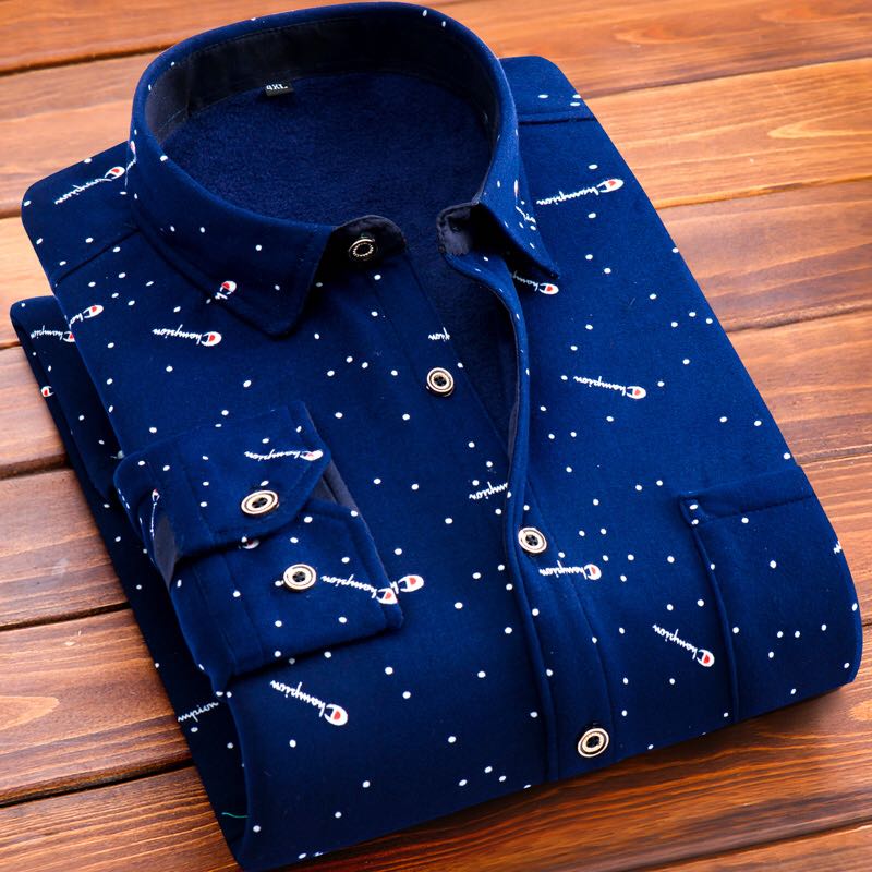 Warm shirt, Dad's casual shirt, long-sleeved style, Zobin Bird Application Scenario