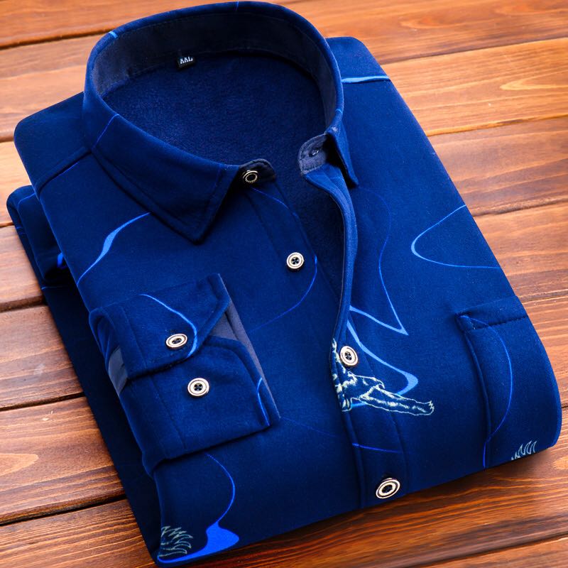 Men's warm and thick shirt for dad Specification image