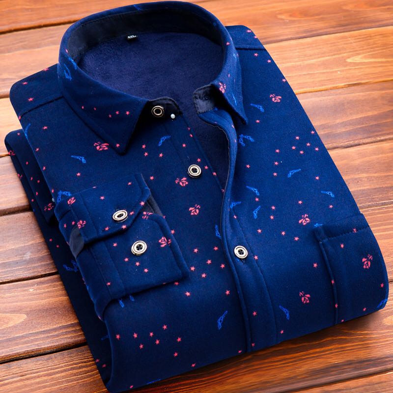 Warm shirt, Dad's casual shirt, long-sleeved style, Zobin Bird