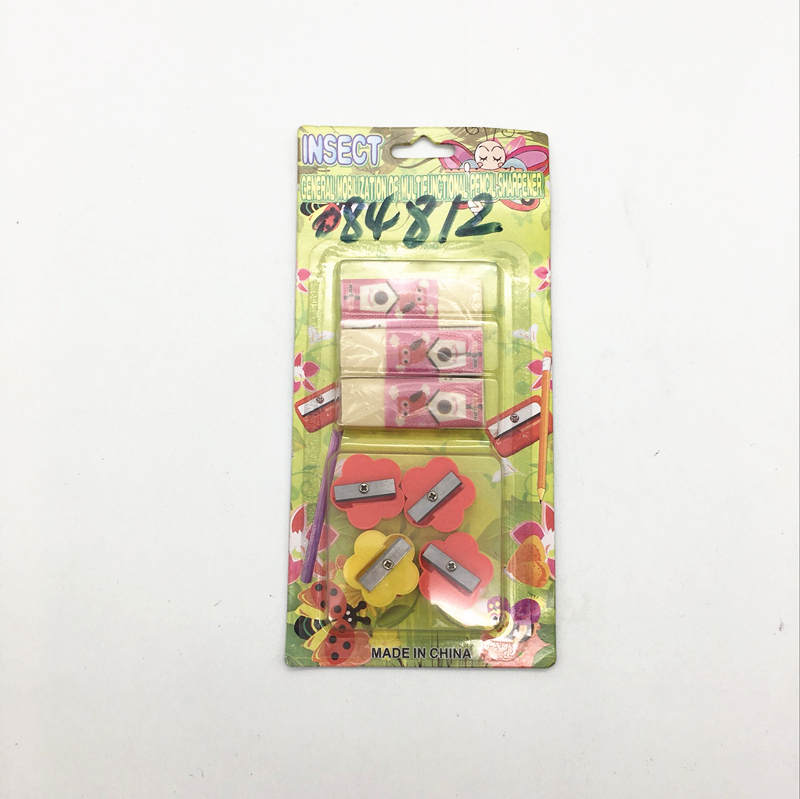 Eraser + Flower pencil sharpener combination student learning tools Cartoon student supplies