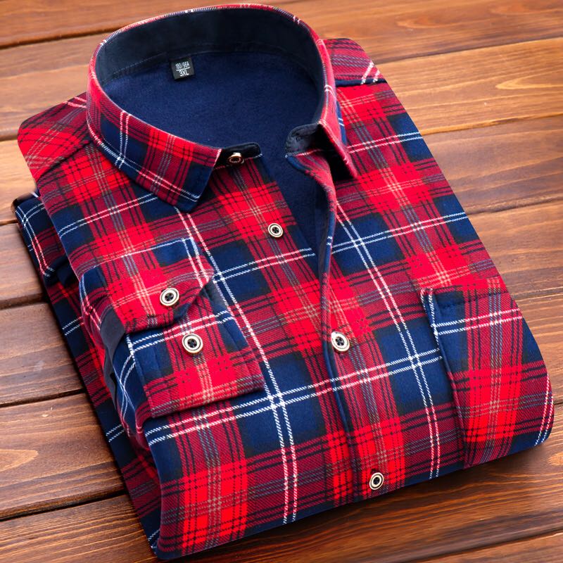 Men's warm and thick shirt for dad Application Scenario