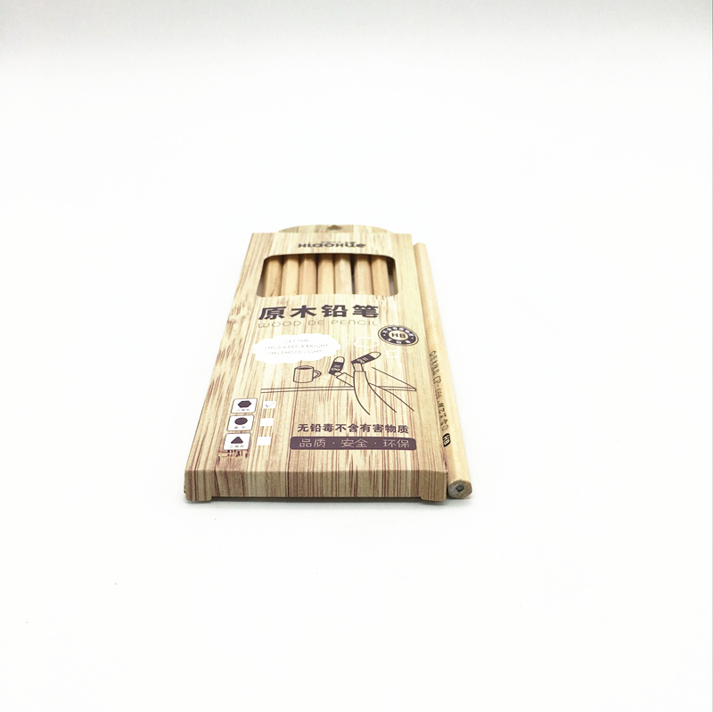 This eco-friendly box contains ten pencils, hexagonal wooden pencils and student writing pencils details Picture
