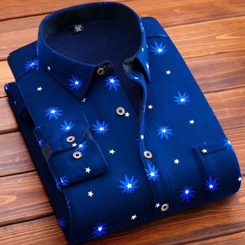 Dad's warm shirt with Zobin Bird details Picture