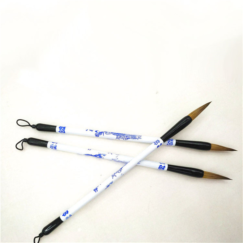 Factory direct sales: Sanjian blue and white porcelain, wolf-hair brush, regular script, clerical script, running script, traditional Chinese painting collection, national trend Application Scenario