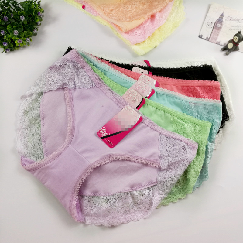 Solid-color cotton panties for ladies siyani 5622 sexy mid-waist cotton panties for ladies