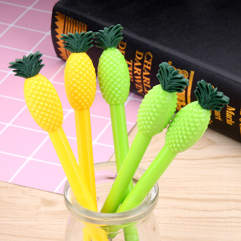 New creative stationery, simple pineapple gel pen, learning signature pen, student stationery products full figure