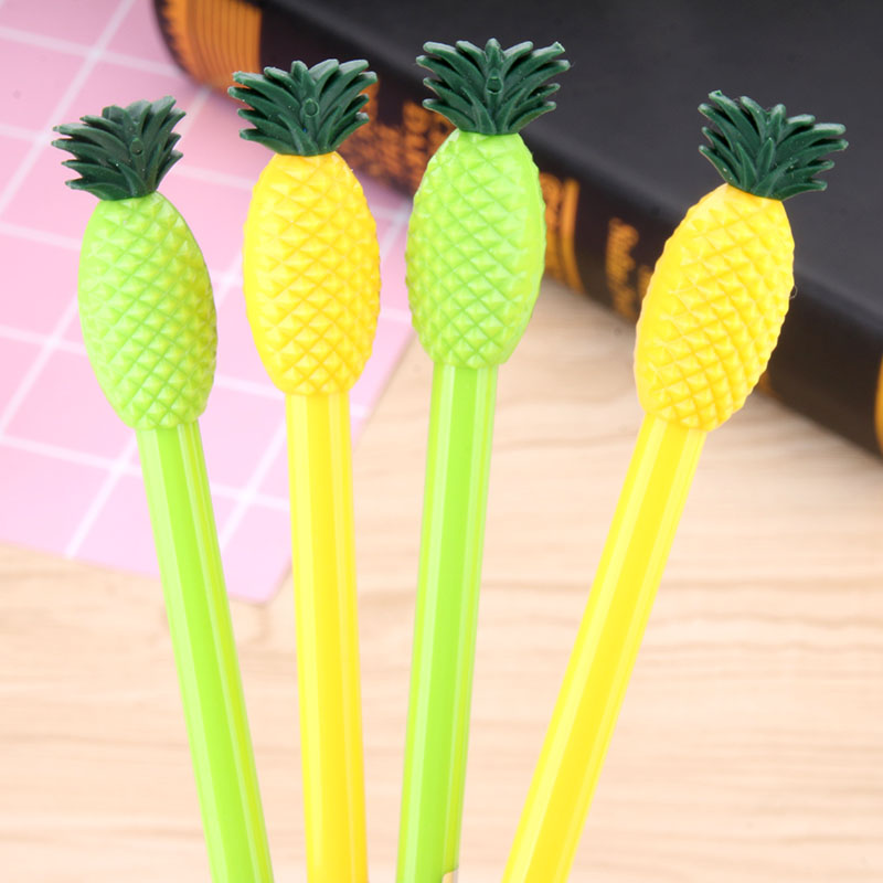 New creative stationery, simple pineapple gel pen, learning signature pen, student stationery products details Picture