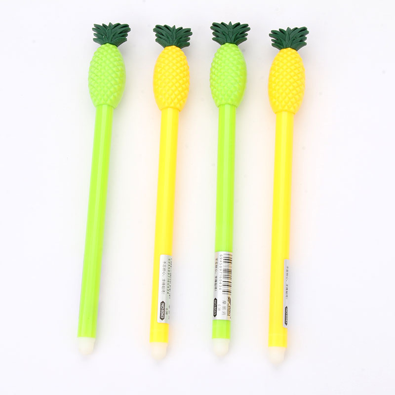 New creative stationery, simple pineapple gel pen, learning signature pen, student stationery products Specification drawing