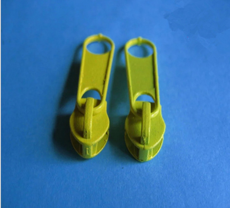 厂家直销拉链头现货供应现金属拉头喷漆长板头电白色拉链长板头细节图