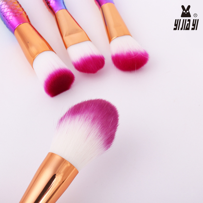 New AliExpress 6-tube nylon bristle makeup brushes, aluminum tube color electroplated makeup brushes, beauty and makeup tools wholesale Application Scenario