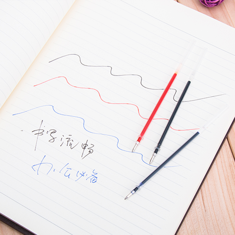 Study Stationery 0.5 Bullet full Needle refill Neutral Refill Black Red Blue Application Scenario