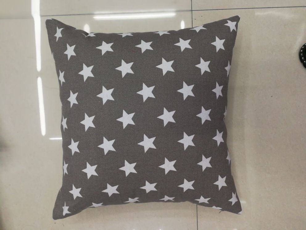 Pure cotton canvas fashionable five-pointed star home sofa, car hotel throw pillow cushion, waist pillow cushion, square pillowcase Specification image