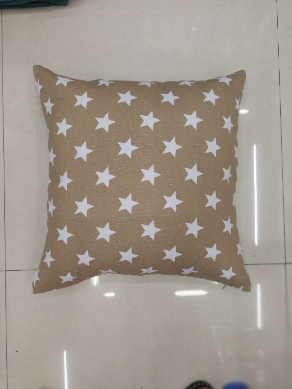 Pure cotton canvas fashionable five-pointed star home sofa, car hotel throw pillow cushion, waist pillow cushion, square pillowcase Application Scenario