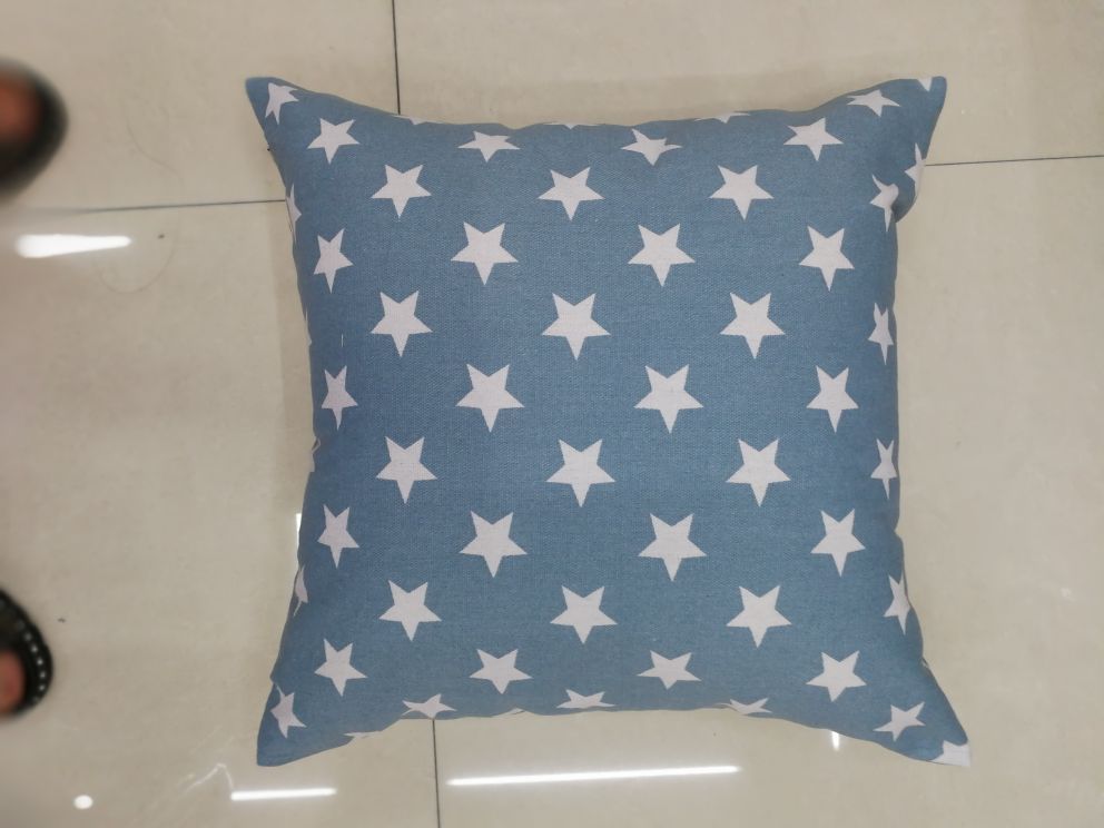 Pure cotton canvas fashionable five-pointed star home sofa, car hotel throw pillow cushion, waist pillow cushion, square pillowcase details Picture