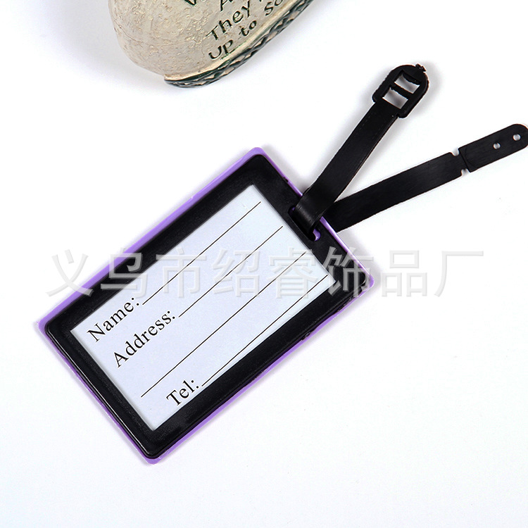 Drop Glue Children's Cartoon Luggage Tag Pvc Soft Plastic Luggage Tag Boarding Pass Custom Cartoon Animal Avatar Application Scenario