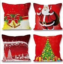 Cotton and linen super soft short plush digital positioning printed Christmas style home sofa, car throw pillow, hotel throw pillow cushion