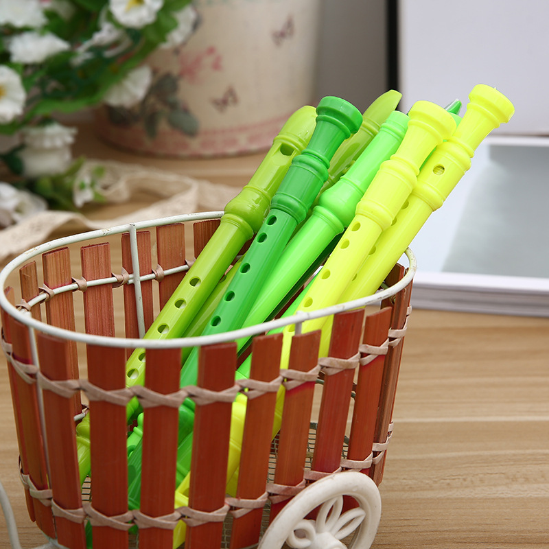 South Korea's new student gift Chinese wind bamboo flute dual use neutral pen office supplies signature pen wholesale