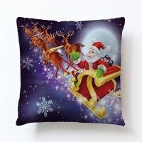 Cotton and linen super soft short plush digital positioning printed Christmas style home sofa, car throw pillow, hotel throw pillow cushion Application Scenario