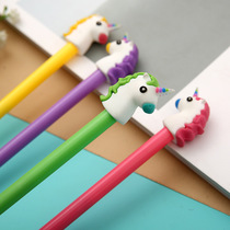 Factory direct cartoon creative unicorn neutral pen simple fresh black pen student stationery