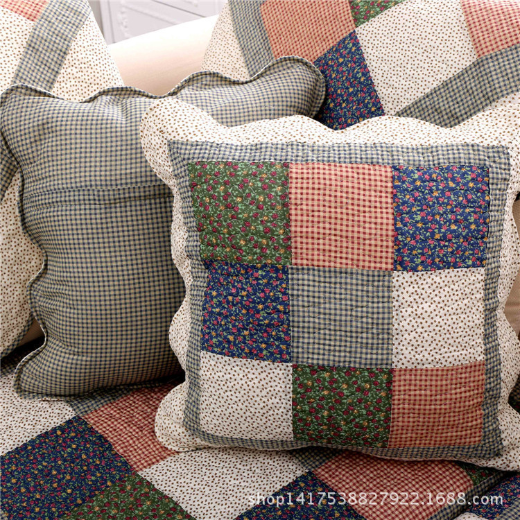 Manufacturers Custom Small Floral Cotton Pillow Car Cushion Home Sofa Cushion Home Pillow Case Wholesale Explosion details Picture