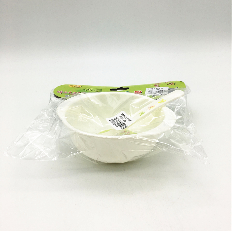 Bagged children's set bowls and spoons, children and infants' double-ear set bowls, children's complementary food set bowls, anti-drop set bowls Application Scenario