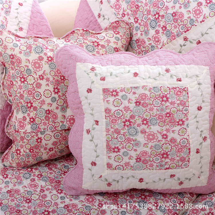 Manufacturers Custom Small Floral Cotton Pillow Car Cushion Home Sofa Cushion Home Pillow Case Wholesale Explosion Specification drawing