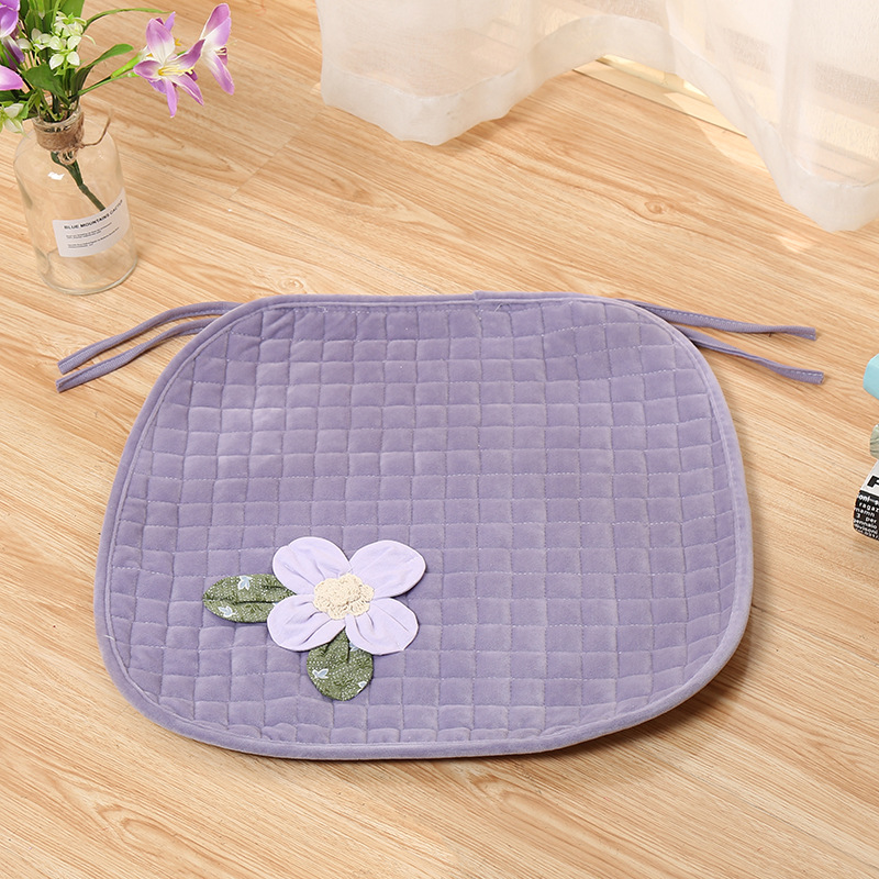 Taobao Sales 2018 Winter New Plush Chair Mat Non-Slip Warm Dining Chair Mat Pastoral Wind Chair Mat Wholesale details Picture