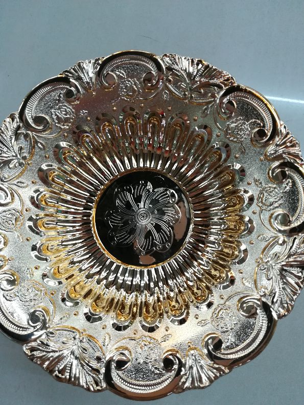 金色水果盘，瓜子盘，干果盘，糖果盘细节图