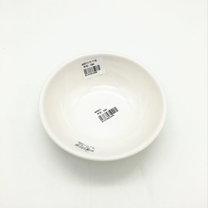 Porcelain imitation tableware bowls, white wide-mouthed bowls, rice bowls, porridge bowls, soup bowls, rice bowls details Picture
