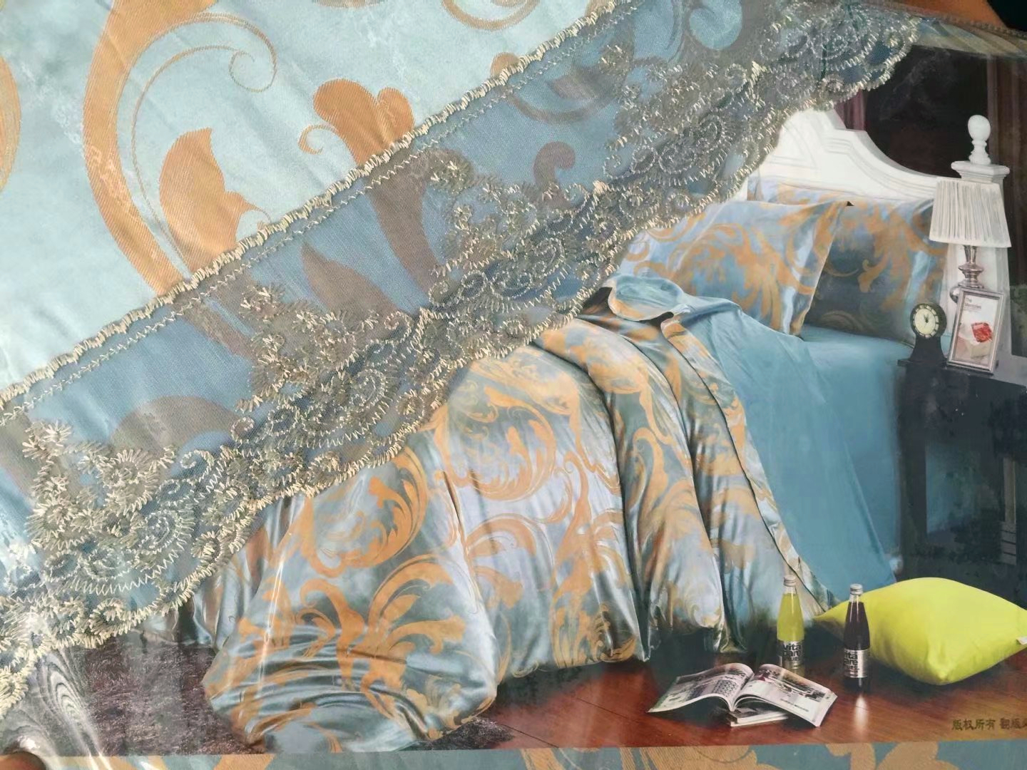 Xiusi Bedding, Modal Tribute Satin Jacquard Four-piece Set Wholesale Home Textile Set, duvet cover products