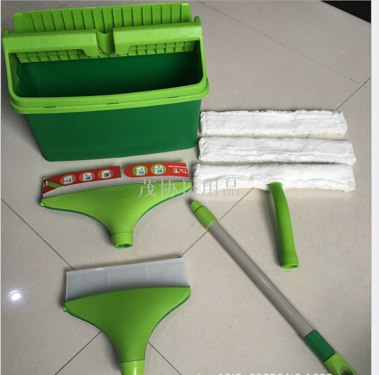 Cross-border multi-telescopic rod detachable long handle double-sided glass wiper Glass cleaning tool window wiper