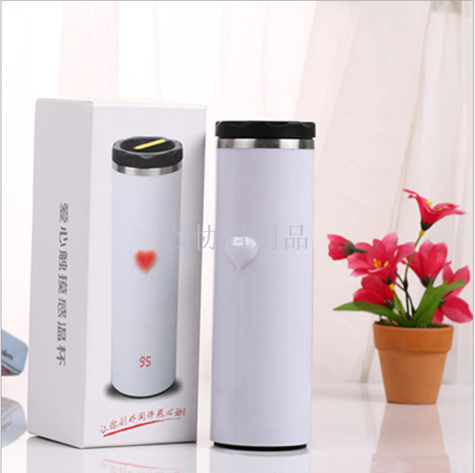 The third generation touch temperature sensing cup Temperature sensing cup couple cup stainless steel creative gift cup