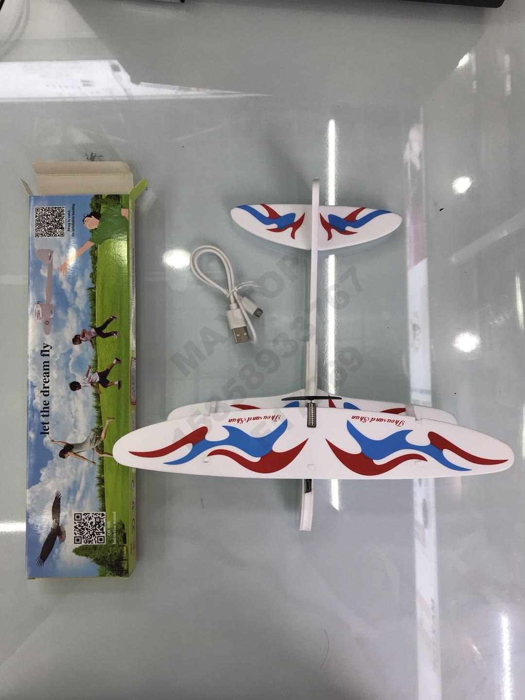 新款儿童电动飞机模型 固定双翼泡沫手抛航空模型 批发热卖细节图