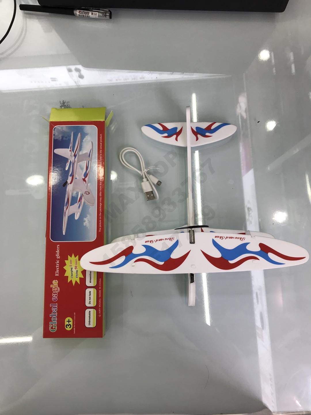 新款儿童电动飞机模型 固定双翼泡沫手抛航空模型 批发热卖产品图