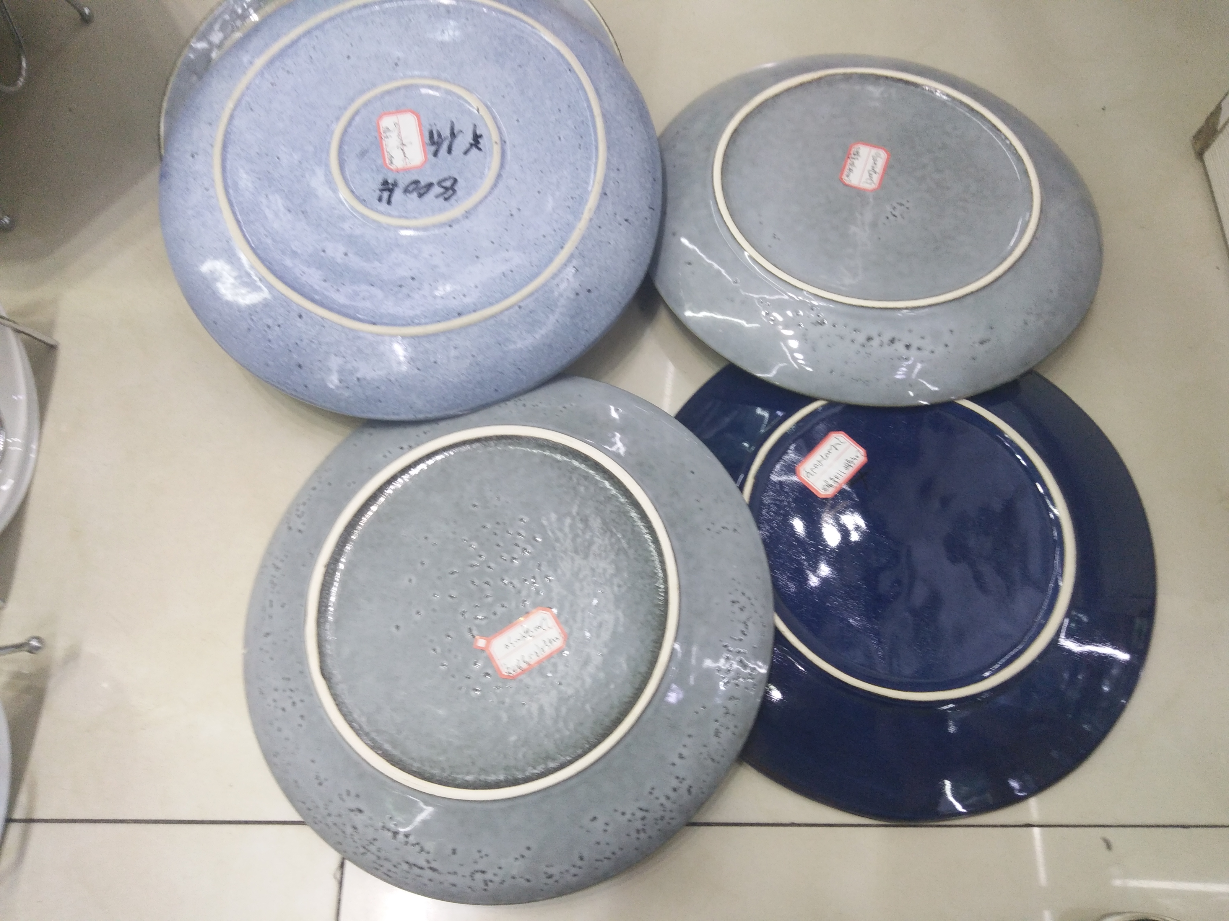 10.5-inch pit plate glaze plate with kiln transformation, colored glaze plate and ice-cracked glaze plate details Picture