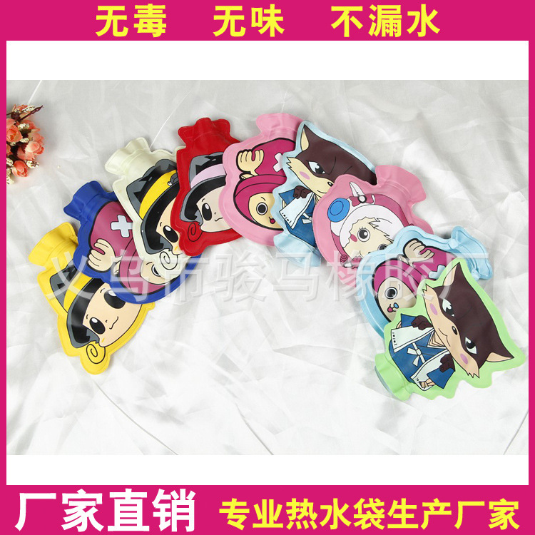 【 Shengang brand hot water bag manufacturers 】 Wholesale water injection cartoon animal non-rubber small mini hand hot water bag