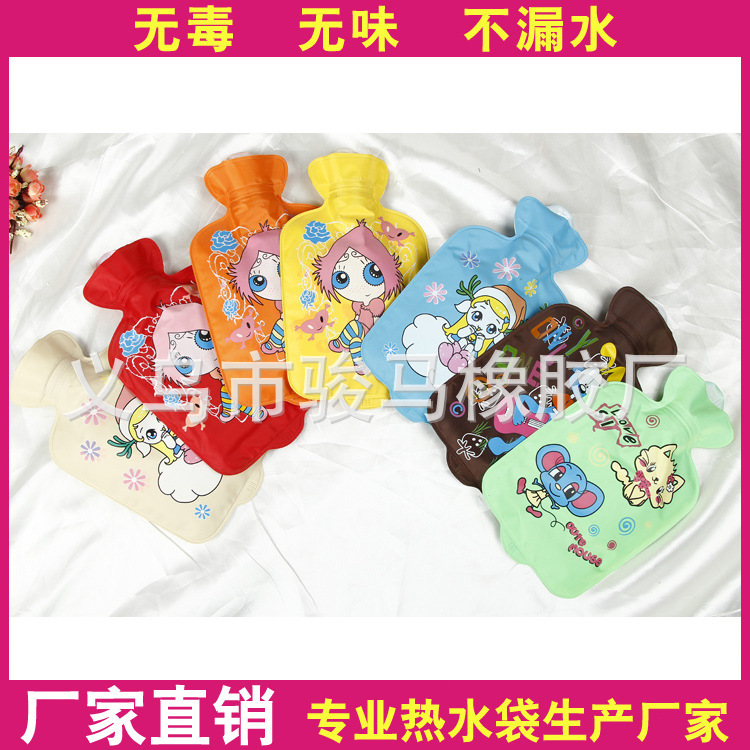 Hot water bag manufacturers wholesale extra large water injection cartoon PVC printed warm water bag hot water bag thick warm hand treasure thumbnail