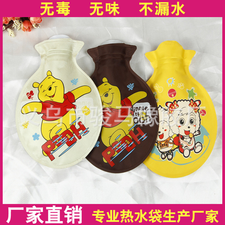 [Warm hand manufacturers] the new injection printed oval cartoon PVC hot water bag wholesale thumbnail