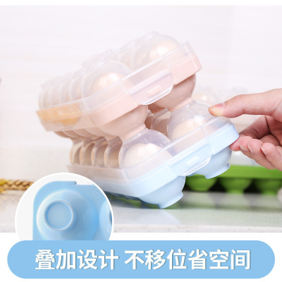Plastic Box Wholesale Kitchen Refrigerator Environmental Protection Plastic 10 Creative Storage Box Anti-Collision Egg Box Application Scenario