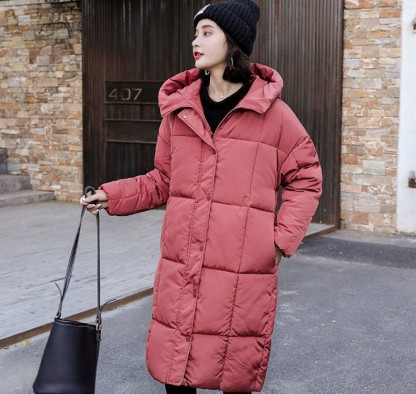 Medium and long thickened student padded jacket Korean version winter loose down padded jacket