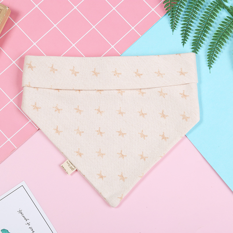 2018 New best-selling baby stain-resistant and warm triangular towels, cotton and linen plain jacquard triangular towels manufacturer wholesale Specification image
