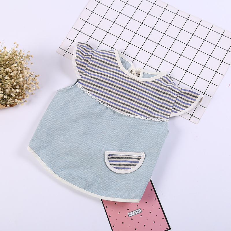 Spring Hot Selling Men And Women Infants And Children Sleeveless Overalls Cartoon Stripes Cute Tether Drool Pocket Manufacturers Wholesale Application Scenario