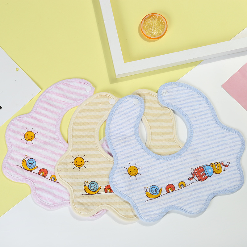 Factory direct sales of infant and toddler anti-stain snap small bibs, round saliva wipes for babies, square bibs for newborns wholesale