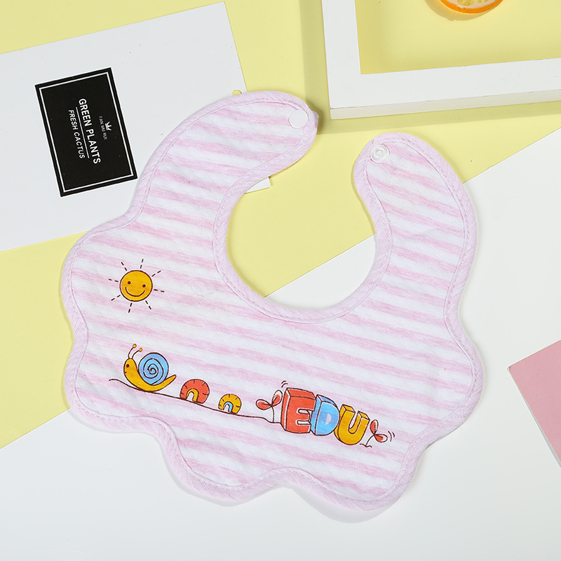 Factory direct sales of infant and toddler anti-stain snap small bibs, round saliva wipes for babies, square bibs for newborns wholesale details Picture